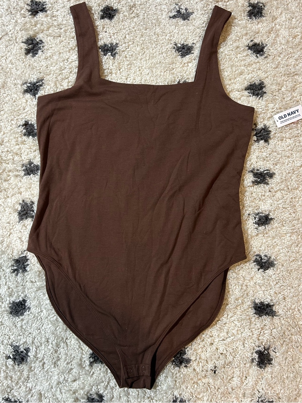 Old Navy Brown Square Neck Girls' One-Piece Bodysuit